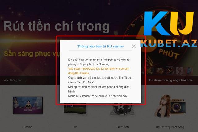 Bảo trì Kubet trong thời gian dịch bệnh